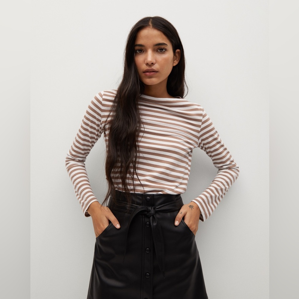 Striped Long sleeve cotton t-shirt